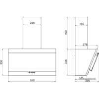 Кухонная вытяжка Elikor Титан 60П-430-К3Д (нержавеющая сталь/черный) - Превью изображения №2 — Интернет-магазин Time-Shop