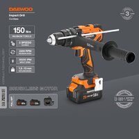 Ударная дрель-шуруповерт Daewoo Power DAA 7521Li Set (с 2-мя АКБ, кейс) - Превью изображения №2 — Интернет-магазин Time-Shop