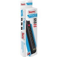 Сетевой фильтр Buro BU-SP5-USB-2A-B - Превью изображения №3 — Интернет-магазин Time-Shop