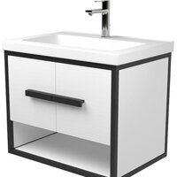 Дабер Тумба под умывальник 009 Тобаго/Эридан/Артвин 60 Т9.6Т.2.5 (черный/белый)