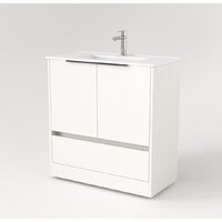  Дабер Тумба под умывальник 017 WeltWasser Deilbach 7517-80 Т17.8W.0.5Ч (белый древесный/ручка черная) - Превью изображения №2 — Интернет-магазин Time-Shop