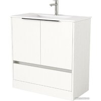 Дабер Тумба под умывальник 017 WeltWasser Deilbach 7517-80 Т17.8W.0.5Ч (белый древесный/ручка черная)