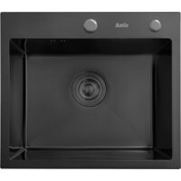 Astir PVD Black 50x44B (с сифоном, дозатором и коландером)