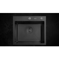 Кухонная мойка Astir PVD Black 50x44B (с сифоном, дозатором и коландером) - Превью изображения №8 — Интернет-магазин Time-Shop