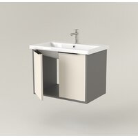  Дабер Тумба под умывальник 018 Тобага/Эридан/Артвин 60 Т18.6Т.0.19Ч (бежевый/серый/ручка черный) - Превью изображения №2 — Интернет-магазин Time-Shop