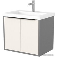 Дабер Тумба под умывальник 018 Тобага/Эридан/Артвин 60 Т18.6Т.0.19Ч (бежевый/серый/ручка черный)