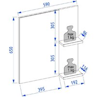  Lauter Зеркало Adri 59 (антрацит) - Превью изображения №4 — Интернет-магазин Time-Shop