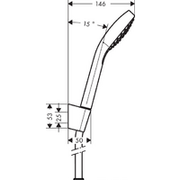 Душевой гарнитур  Hansgrohe Croma Select E Vario 26425400 - Превью изображения №12 — Интернет-магазин Time-Shop