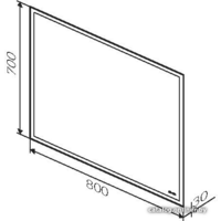  AM.PM Зеркало Gem 80 M91AMOX0801WG - Превью изображения №7 — Интернет-магазин Time-Shop