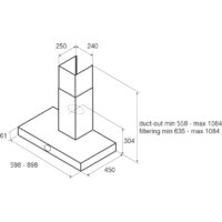 Кухонная вытяжка Jetair Touch BL/A/90 PRF0099978A - Превью изображения №3 — Интернет-магазин Time-Shop
