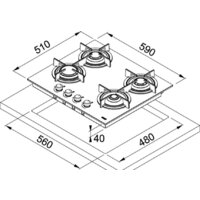 Варочная панель Franke FHCR 604 4G HE BK C - Превью изображения №2 — Интернет-магазин Time-Shop