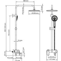 Душевая система  Wasserkraft A18501 - Превью изображения №8 — Интернет-магазин Time-Shop