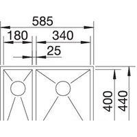 Кухонная мойка Blanco Zerox 340/180-IF (левая) - Превью изображения №3 — Интернет-магазин Time-Shop