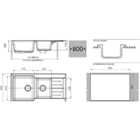 Кухонная мойка GranFest GF-P980KL (черный) - Превью изображения №2 — Интернет-магазин Time-Shop