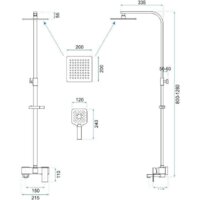 Душевая система  Rea Fort REA-P9861 (черный) - Превью изображения №5 — Интернет-магазин Time-Shop
