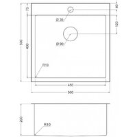 Кухонная мойка Emar EMB-117A PVD Nano Golden - Превью изображения №2 — Интернет-магазин Time-Shop