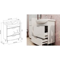  Volna Тумба под умывальник Adel 60.2Y напольная Балтика - Превью изображения №8 — Интернет-магазин Time-Shop