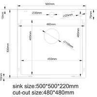 Кухонная мойка Asteria A5050NB-D (черный декор) - Превью изображения №7 — Интернет-магазин Time-Shop