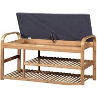 Банкетка Halmar ST-13 100/33/50 (натуральный/серый) - Превью изображения №2 — Интернет-магазин Time-Shop