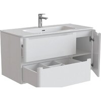  IDDIS Тумба с умывальником Edifice 100 EDI10W1i95K (белый) - Превью изображения №4 — Интернет-магазин Time-Shop