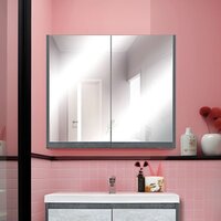  Doratiz Шкаф с зеркалом Крит 80 2711.169 (серый) - Превью изображения №8 — Интернет-магазин Time-Shop