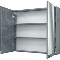  Doratiz Шкаф с зеркалом Крит 80 2711.169 (серый) - Превью изображения №4 — Интернет-магазин Time-Shop