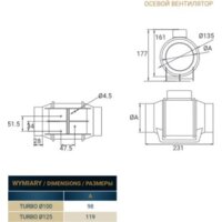 Осевой вентилятор Dospel Turbo 100 - Превью изображения №5 — Интернет-магазин Time-Shop