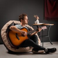 Кресло-мешок Mio Tesoro 4с0012тр (М, серый/бежевый) - Превью изображения №5 — Интернет-магазин Time-Shop