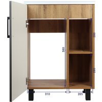  Doratiz Тумба под умывальник Лофт 9912.016 (графит/ватан) - Превью изображения №5 — Интернет-магазин Time-Shop