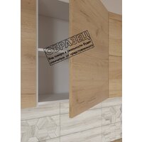 Готовая кухня Интермебель Микс Топ-35 2.0м без столешницы (графит серый/дуб крафт золотой) - Превью изображения №5 — Интернет-магазин Time-Shop