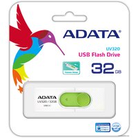 USB Flash ADATA UV320 32GB (белый/зеленый) - Превью изображения №3 — Интернет-магазин Time-Shop