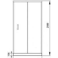 Душевая дверь Aquanet Alfa NAA6121 160 (прозрачное стекло) - Превью изображения №2 — Интернет-магазин Time-Shop