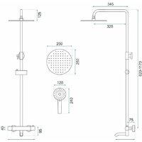 Душевая система  Rea Lungo REA-P4114 (золотой) - Превью изображения №4 — Интернет-магазин Time-Shop