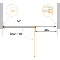 Душевая дверь Cezares URBAN-B-12-110-C-CR - Превью изображения №2 — Интернет-магазин Time-Shop