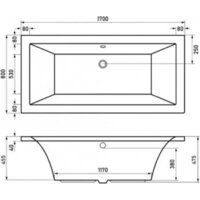 Ванна Alba Spa Kero 170x80 - Превью изображения №2 — Интернет-магазин Time-Shop