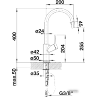Смеситель Blanco Carena-S хром (520767) - Превью изображения №2 — Интернет-магазин Time-Shop
