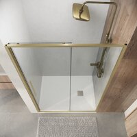 Душевая дверь Niagara Nova NG-44-9ASG 90х195 (золото сатин/прозрачное стекло) - Превью изображения №11 — Интернет-магазин Time-Shop