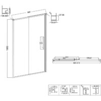 Душевая дверь Niagara Nova NG-44-9ASG 90х195 (золото сатин/прозрачное стекло) - Превью изображения №12 — Интернет-магазин Time-Shop