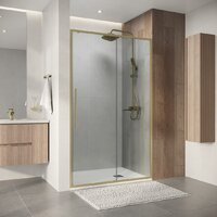 Душевая дверь Niagara Nova NG-44-9ASG 90х195 (золото сатин/прозрачное стекло) - Превью изображения №8 — Интернет-магазин Time-Shop