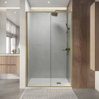 Душевая дверь Niagara Nova NG-44-9ASG 90х195 (золото сатин/прозрачное стекло) - Превью изображения №9 — Интернет-магазин Time-Shop