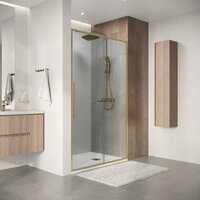 Душевая дверь Niagara Nova NG-44-9ASG 90х195 (золото сатин/прозрачное стекло) - Превью изображения №10 — Интернет-магазин Time-Shop