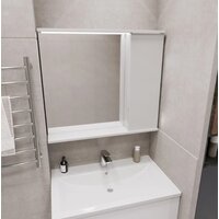  Mixline Шкаф с зеркалом для ванной Лайн 80 553018 (правый, с подсветкой) - Превью изображения №5 — Интернет-магазин Time-Shop