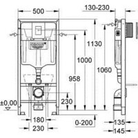 Унитаз подвесной Grado GD-W203T + GROHE Rapid SL 38772001 (с кнопкой смыва) - Превью изображения №14 — Интернет-магазин Time-Shop
