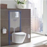 Унитаз подвесной Grado GD-W203T + GROHE Rapid SL 38772001 (с кнопкой смыва) - Превью изображения №12 — Интернет-магазин Time-Shop