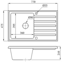 Кухонная мойка БелЭворс Styl L + Like F8005022 (черный) - Превью изображения №14 — Интернет-магазин Time-Shop