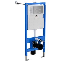 Унитаз подвесной Roxen Simple Compact в комплекте с инсталляцией StounFix Dual Fresh 6 в 1 915792 (кнопка: хром матовый) - Превью изображения №4 — Интернет-магазин Time-Shop