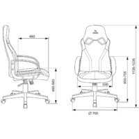 Игровое (геймерское) кресло Zombie RUNNER (черный/синий) - Превью изображения №5 — Интернет-магазин Time-Shop