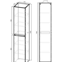  Vincea Шкаф-пенал Norma 35 VSC-2NF170BT - Превью изображения №4 — Интернет-магазин Time-Shop