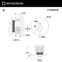 Смеситель Whitecross Y Y1235GLB (брашированное золото) - Превью изображения №3 — Интернет-магазин Time-Shop
