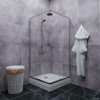 Душевой уголок Triton Вента Хром А1 100х100 без поддона (прозрачное стекло) - Превью изображения №10 — Интернет-магазин Time-Shop